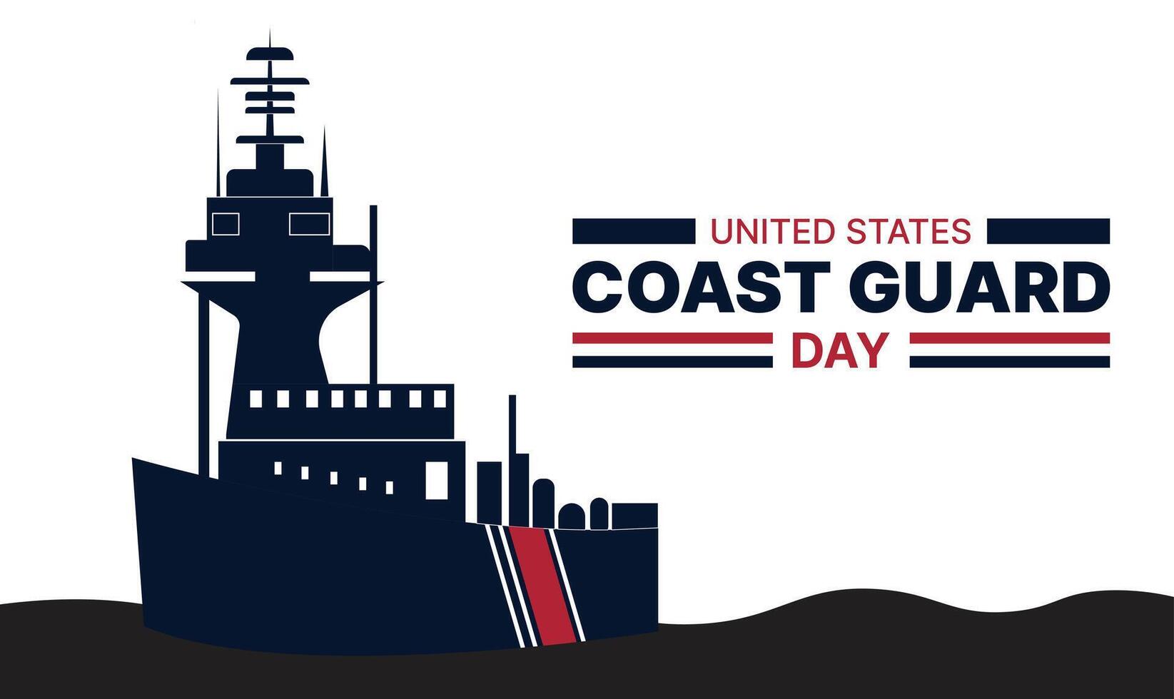 Us coast guard day vector