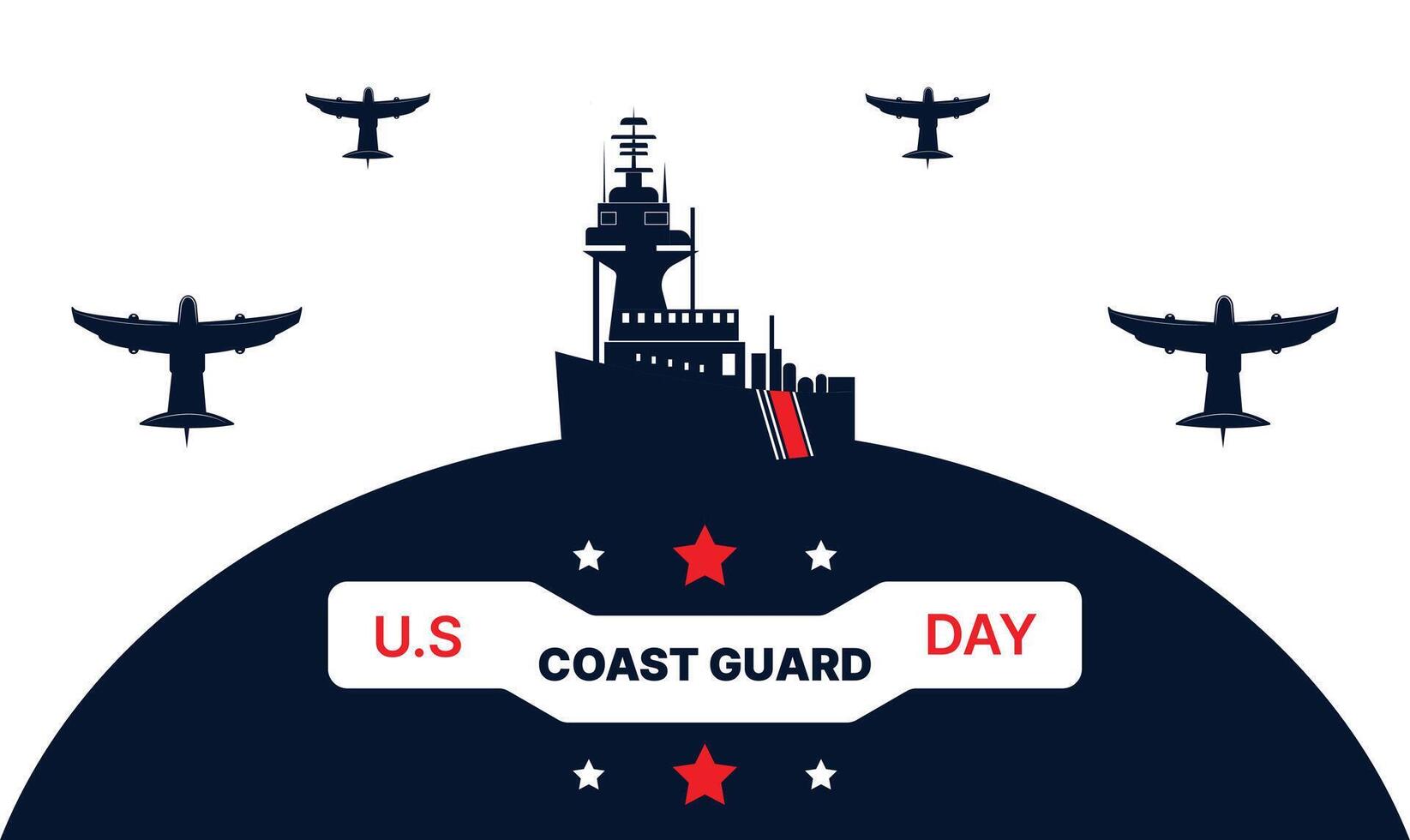 Us coast guard day vector