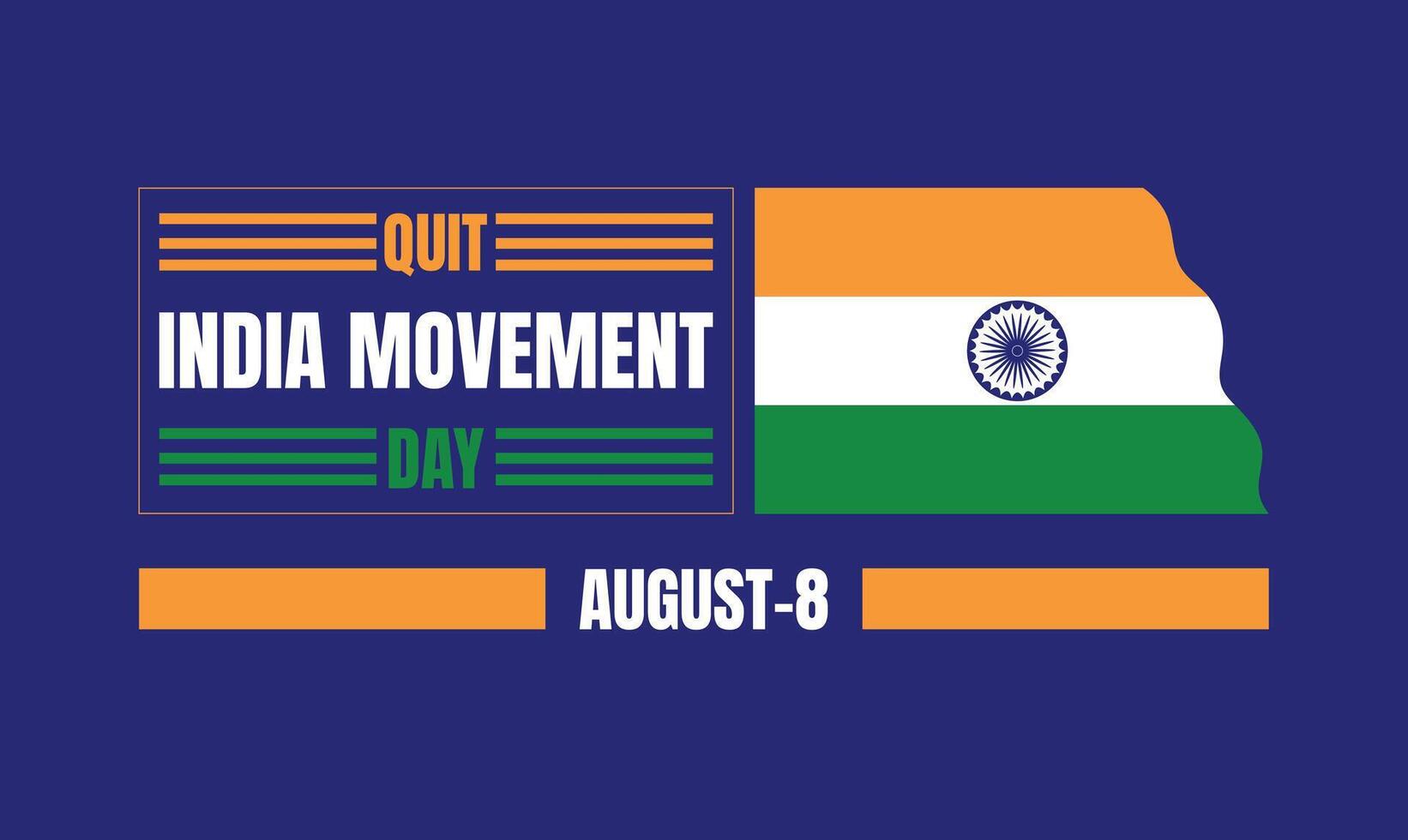 Quit India Movement Anniversary or August vector