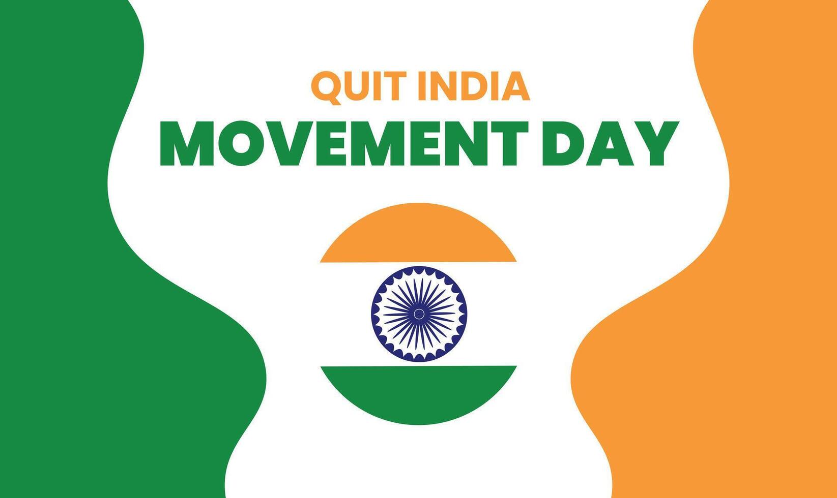 Quit India Movement Anniversary or August vector