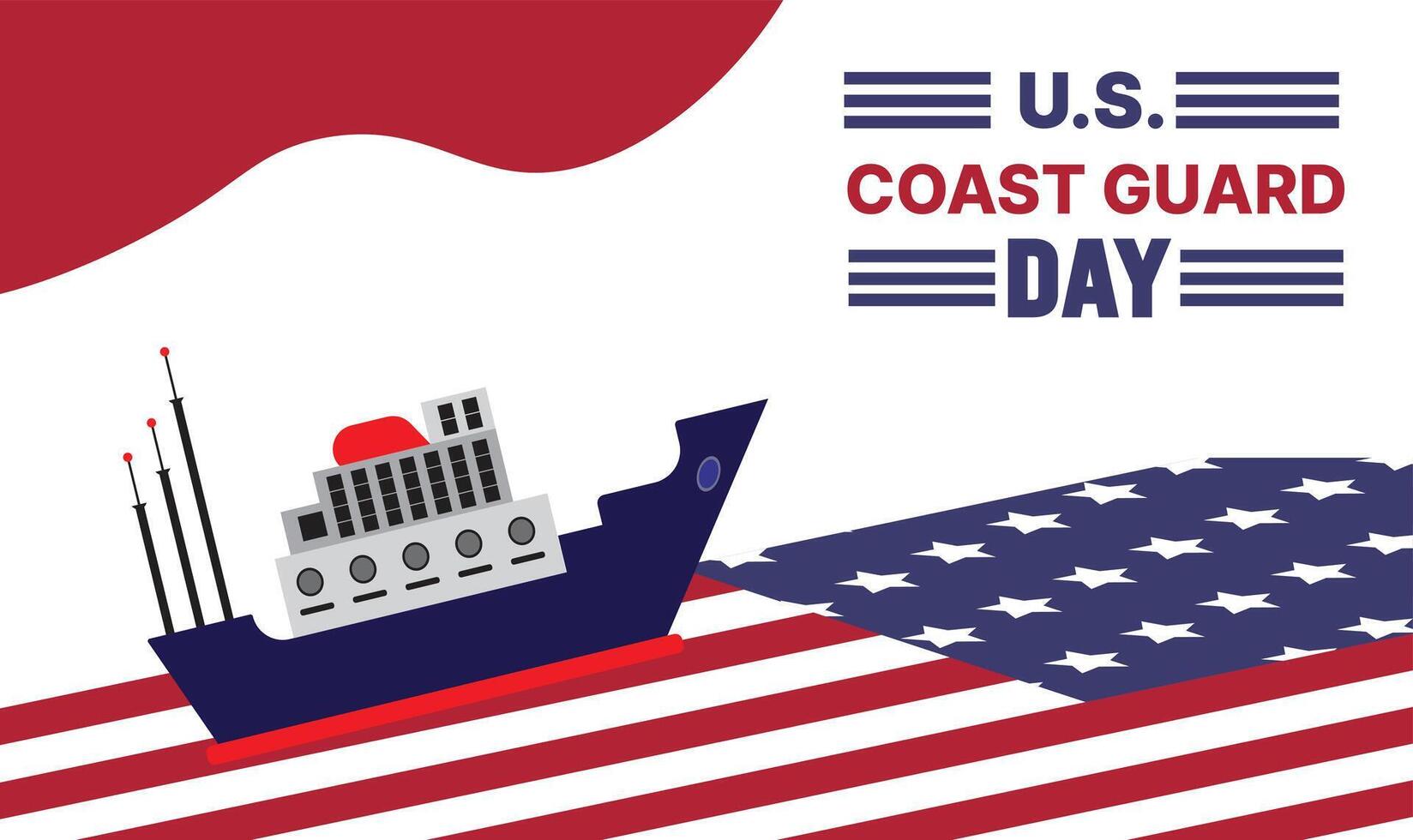 Us coast guard day vector