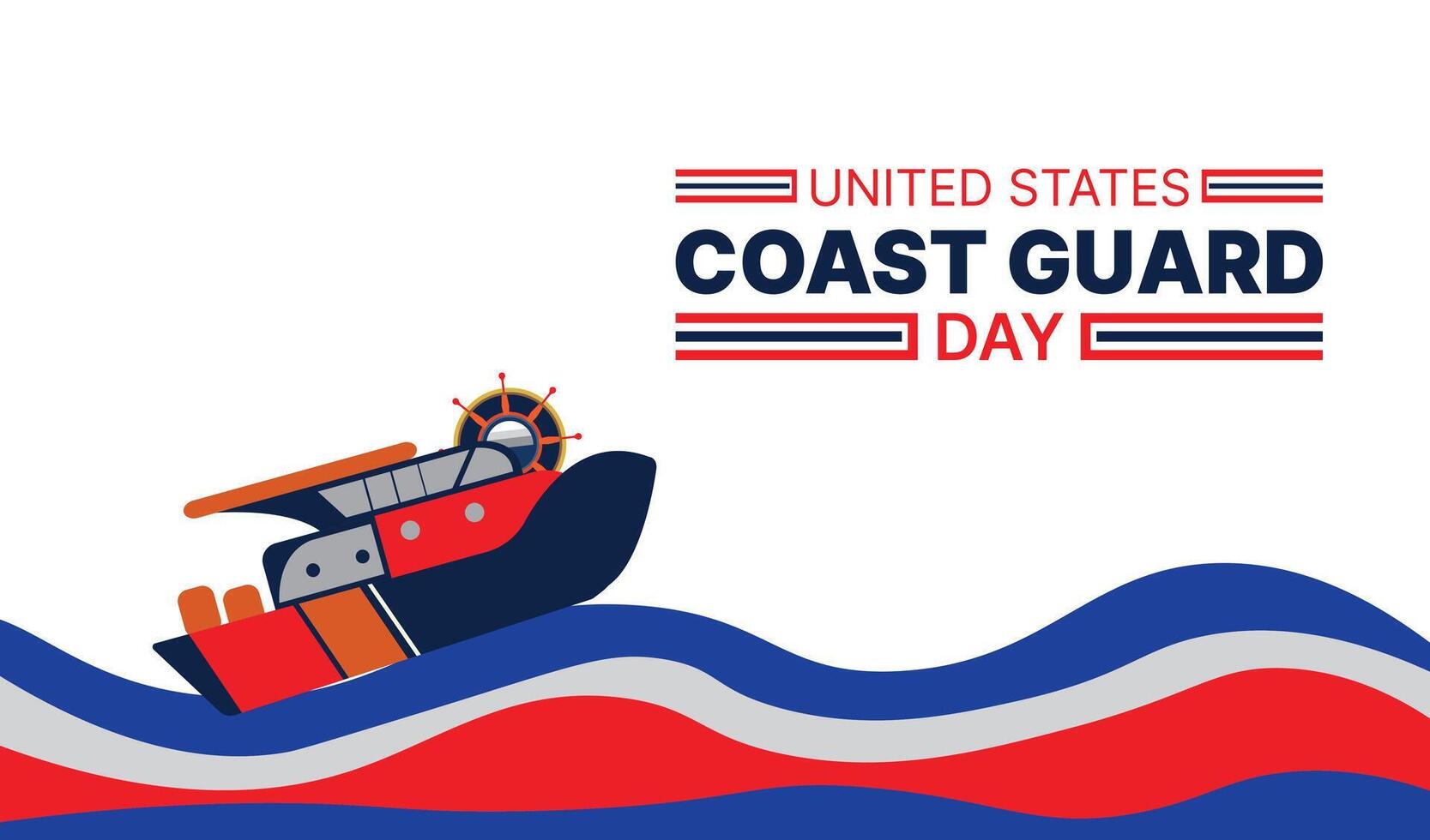 Us coast guard day vector
