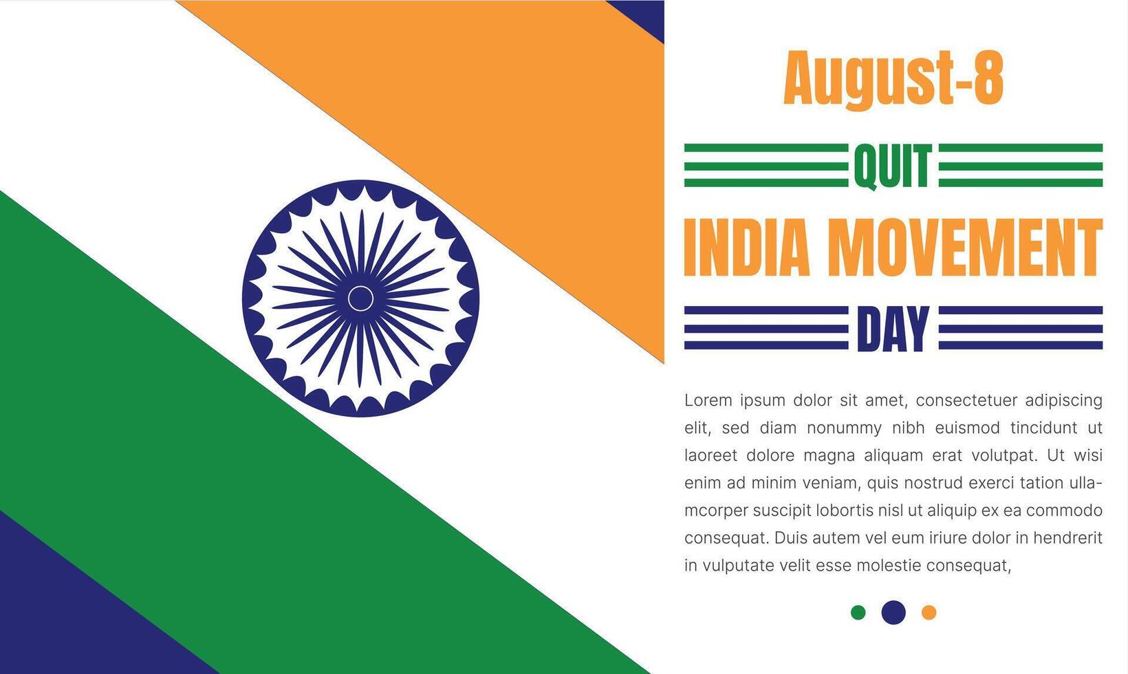 Quit India Movement Anniversary or August vector