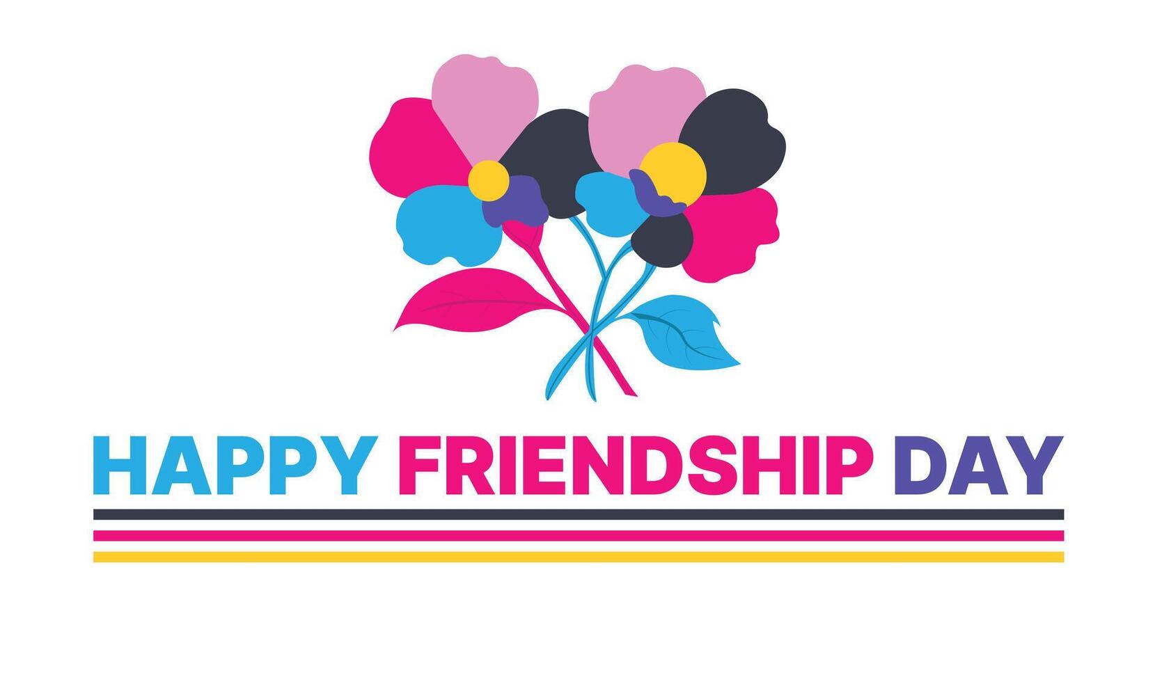 Happy friendship day design for poster banner vector