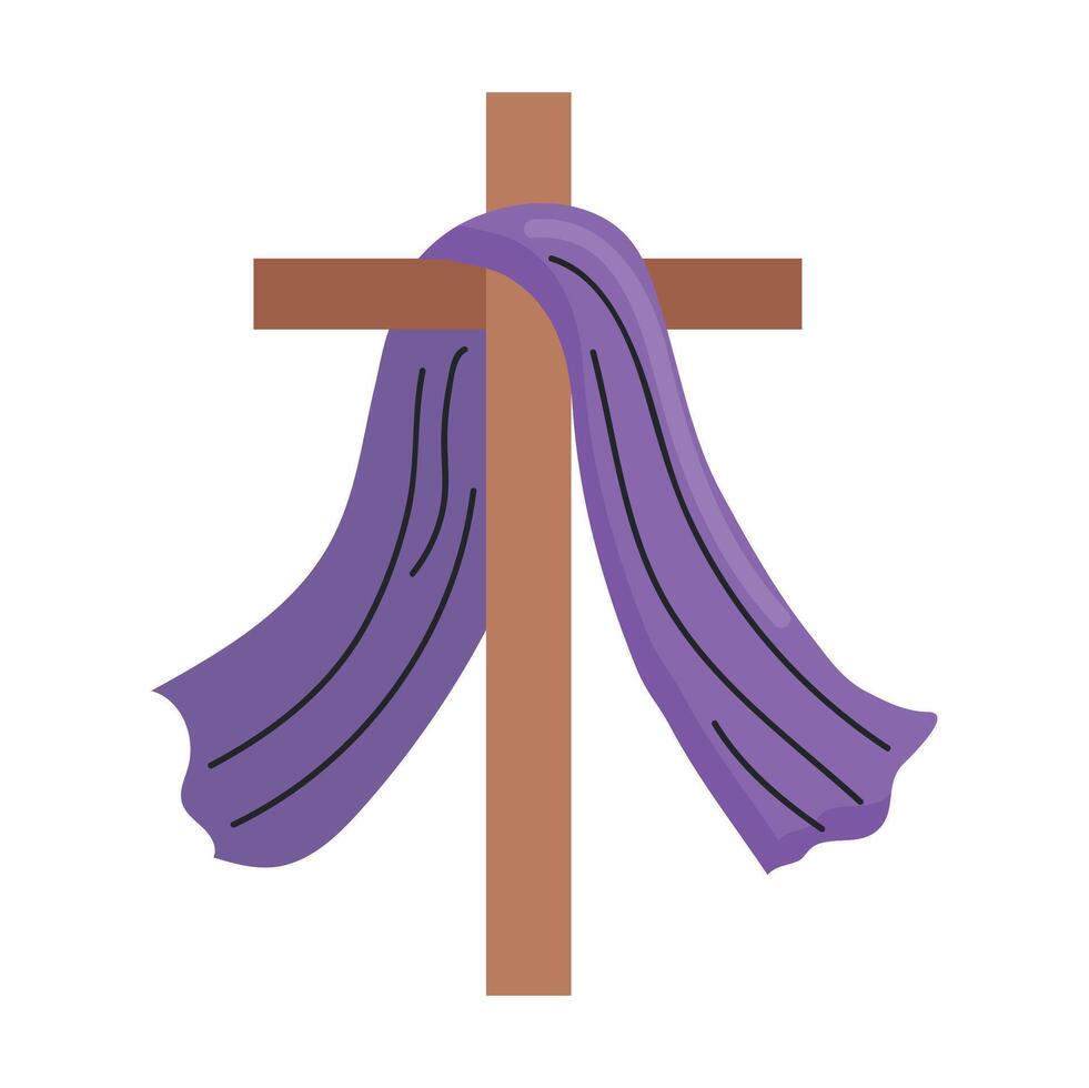 Lent cross icon clipart avatar logotype isolated llustration vector