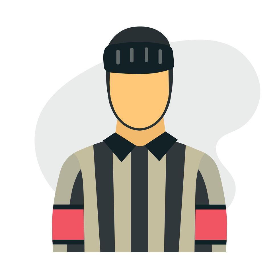 Hockey referee concept icon clipart avatar logtotype isolated illustration vector