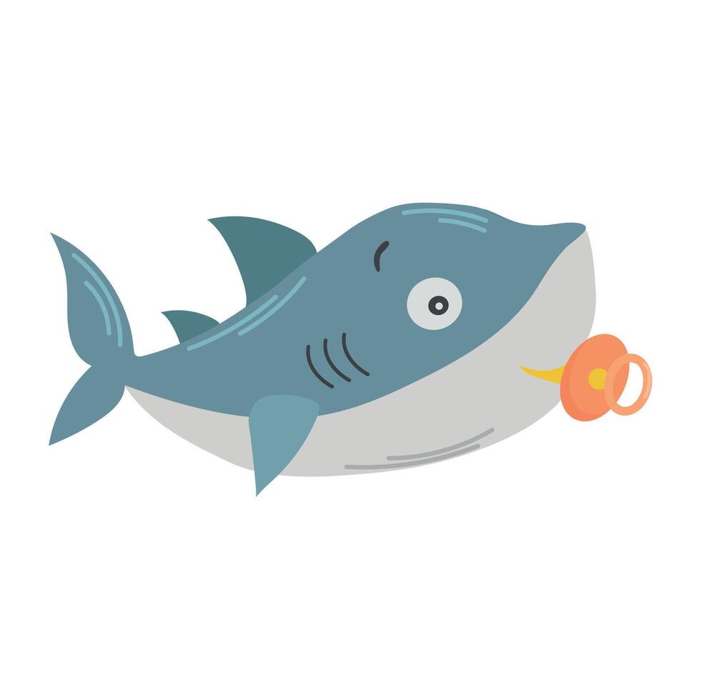 Baby shark icon clipart avatar logotype isolated illustration vector