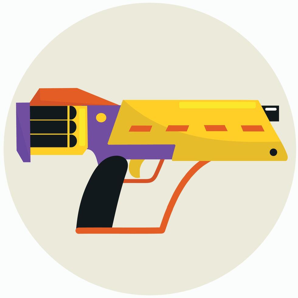 Laser gun blaster future weapon icon clipart avatar logotype isolated llustration vector