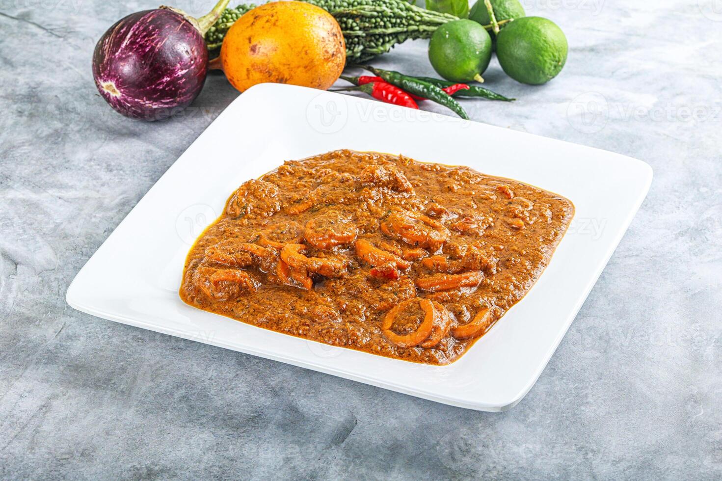 Indian cuisine - Masala with calamari photo