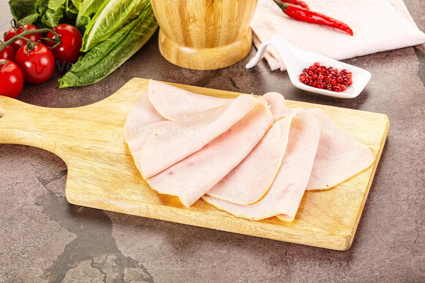 Turkey ham Campana few slices photo