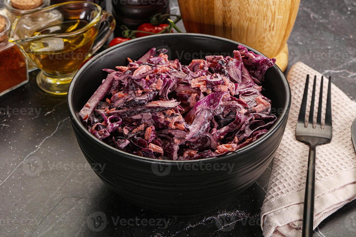 Coleslaw salad with cabbage and carrot photo