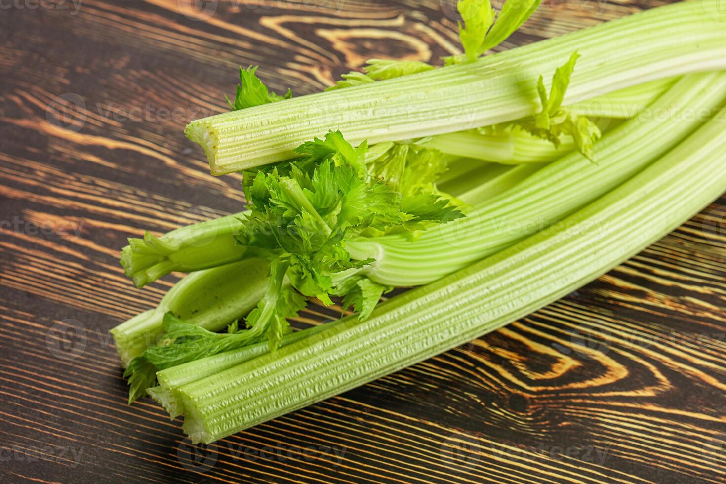 Vegan cuisine - raw celery stem photo