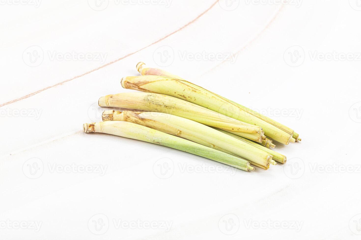 Green organic lemongrass stem heap photo