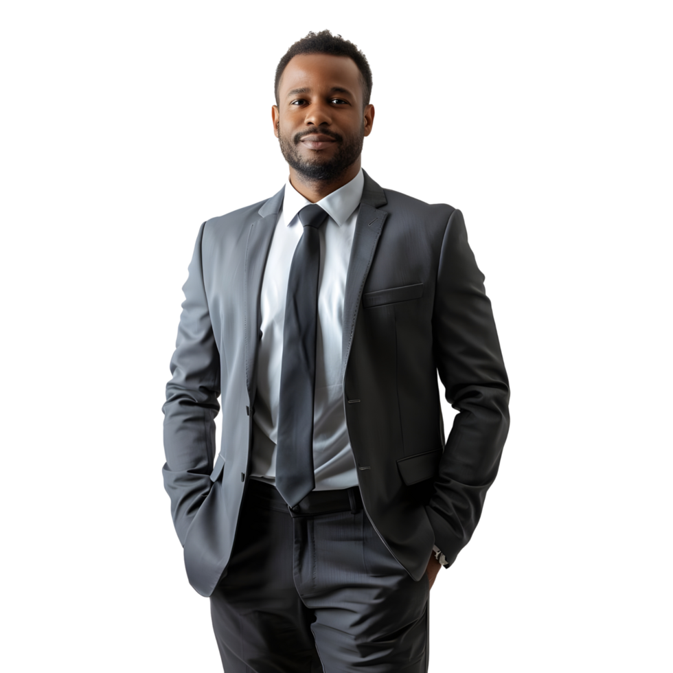Young Aspirant Ready for Interview in Neat Suit isolated on transparent background png