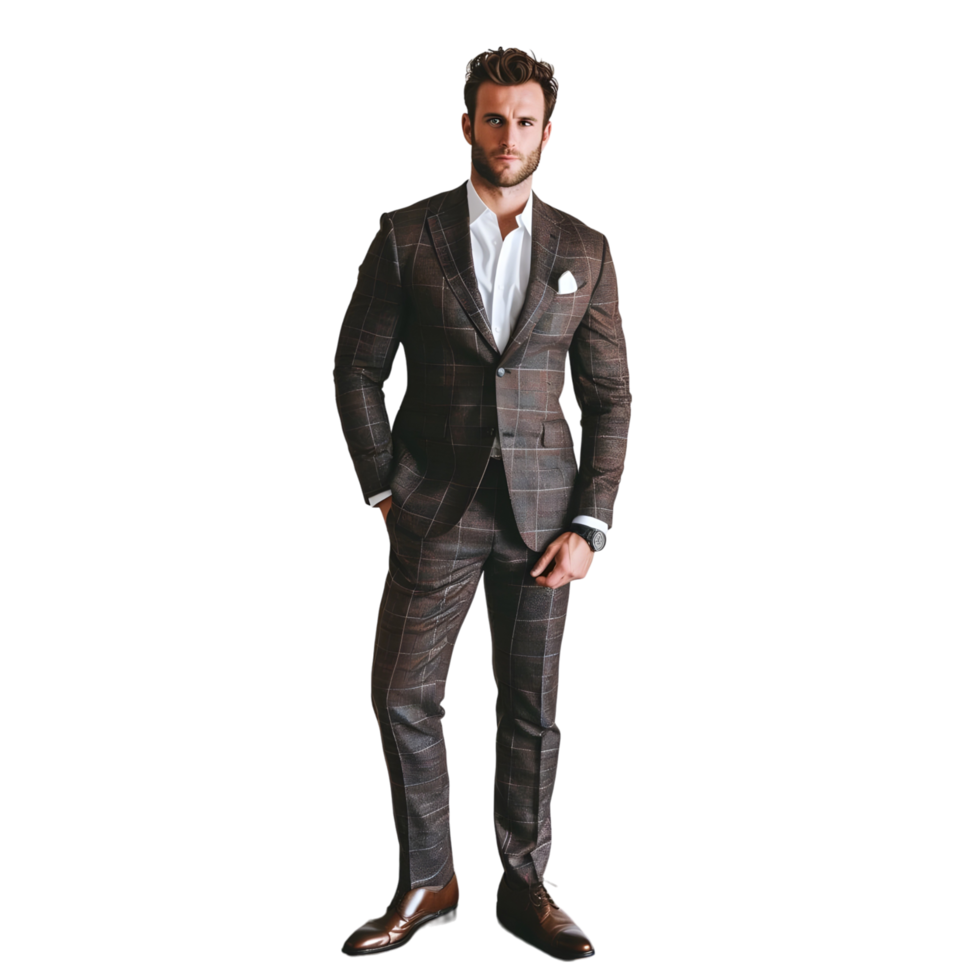 Young Aspirant Ready for Interview in Neat Suit isolated on transparent background png