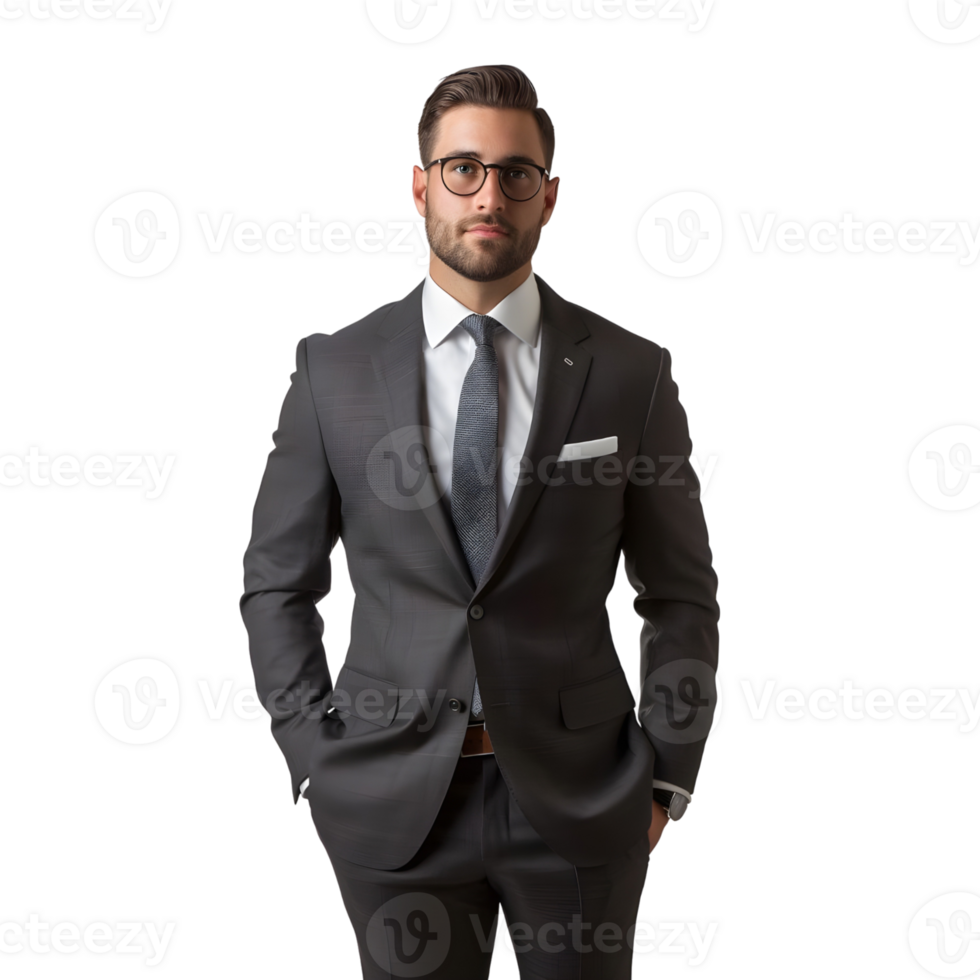Young Aspirant Ready for Interview in Neat Suit isolated on transparent background png