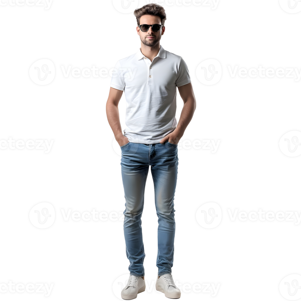 Young Boy Posing Outdoors in Casual Dress isolated transparent background png