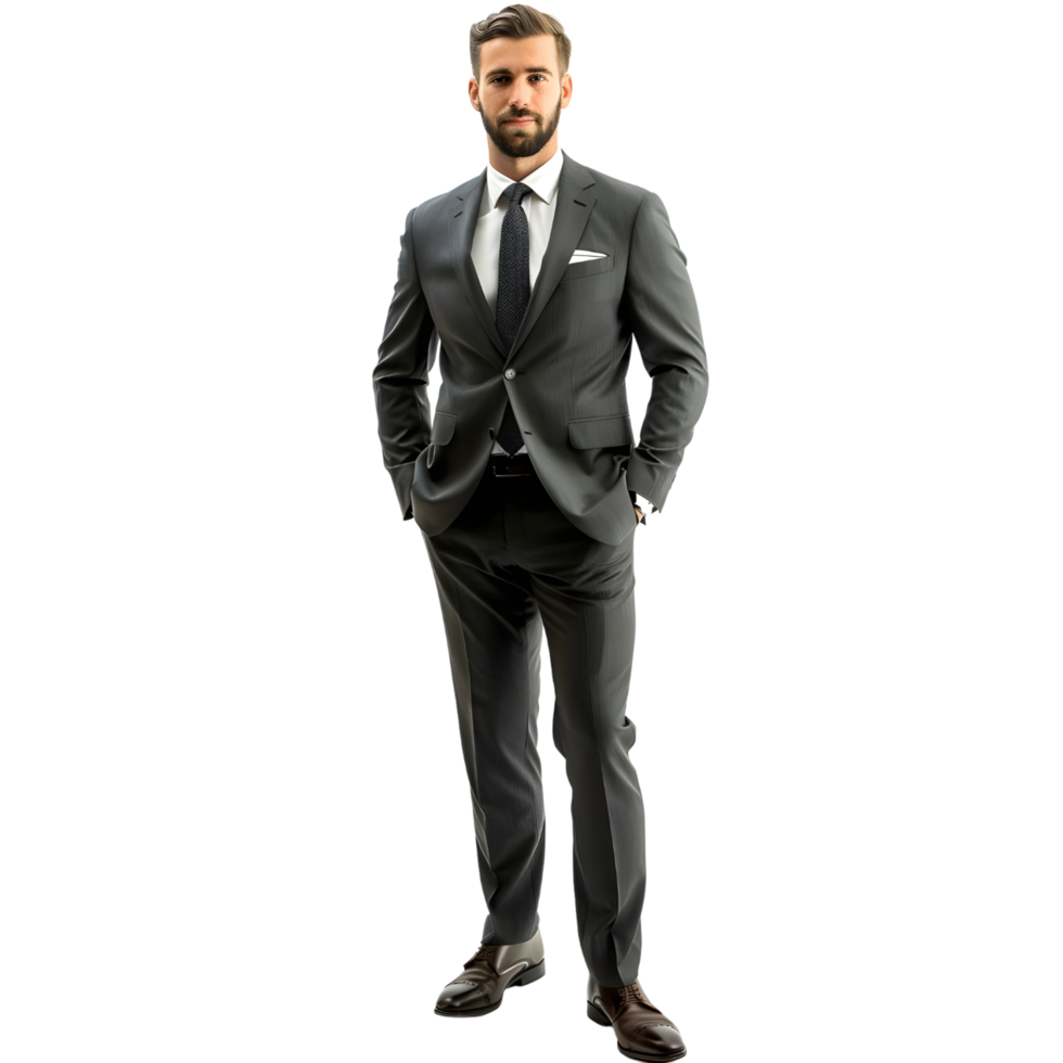 Young Aspirant Ready for Interview in Neat Suit isolated on transparent background png