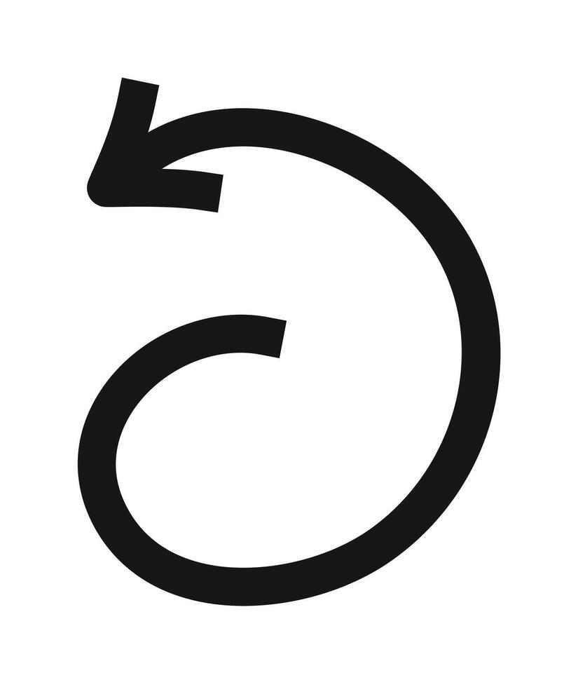 Arrow in a circle to the right, white background vector