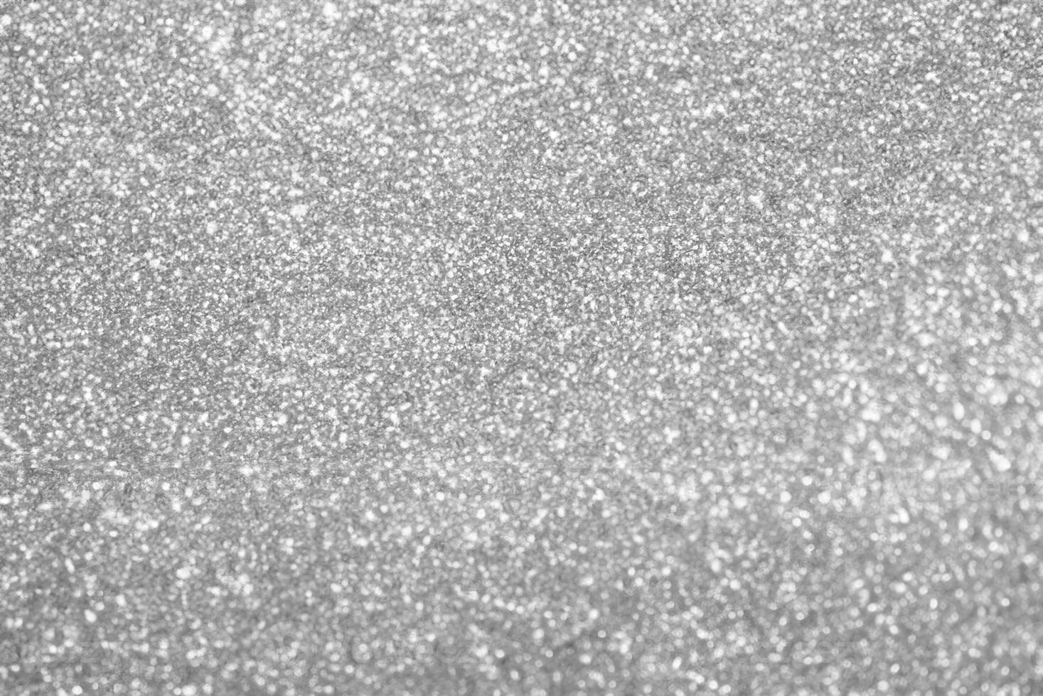 Celestial Silver Glitter Bokeh, Abstract Defocused Light Background photo