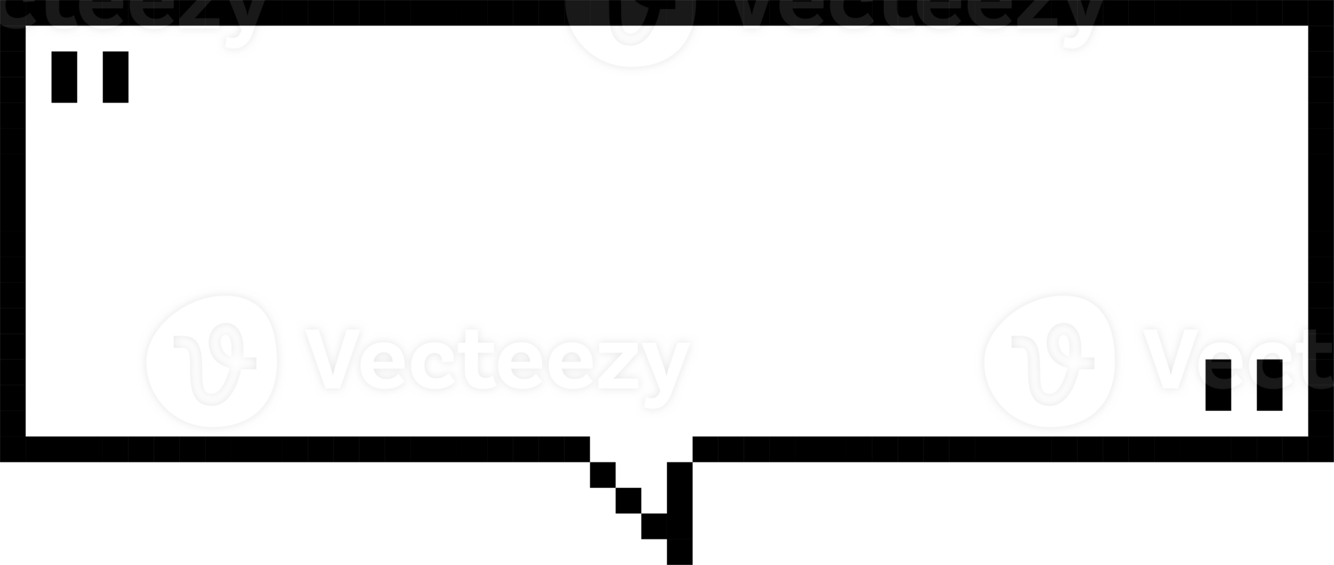 8bit retro game pixel speech bubble balloon with quotation marks, icon sticker memo keyword planner text box banner png