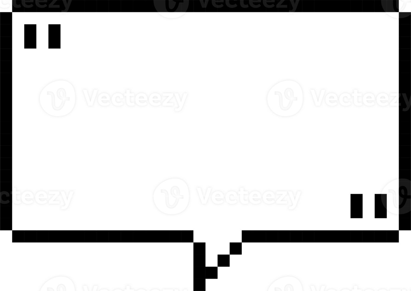 8bit retro game pixel speech bubble balloon with quotation marks, icon sticker memo keyword planner text box banner png