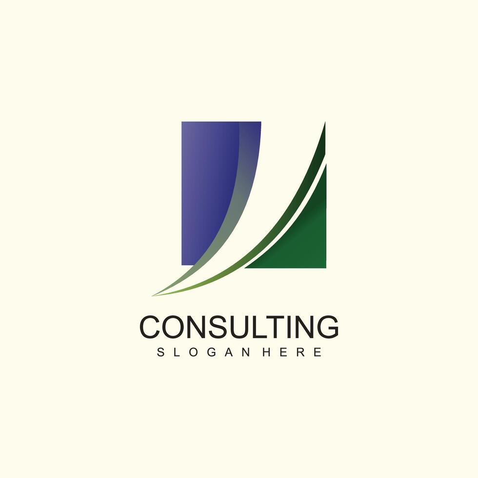A logo for consulting with a person in a road vector