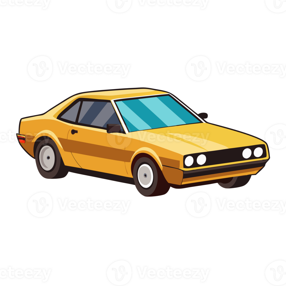 illustration yellow car png