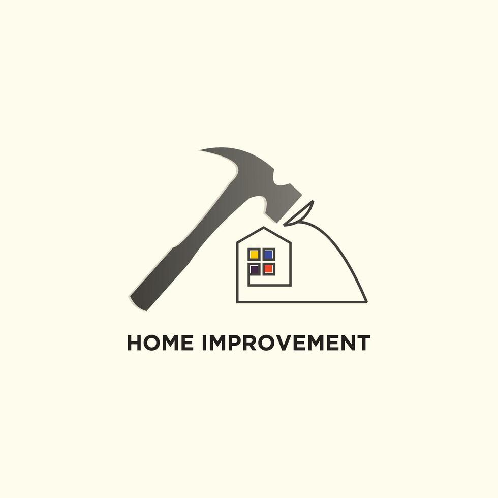 Home Improvement logo design for business bulding interior and exterior vector