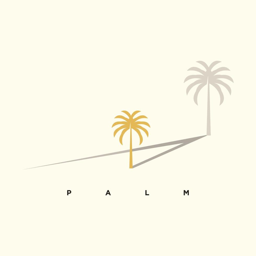 Gradient palm logo template design vector