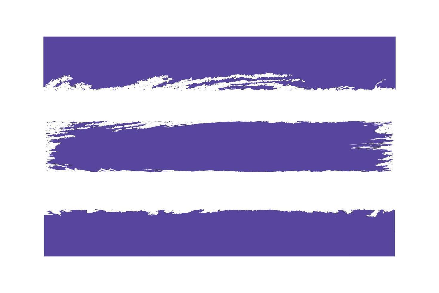 Set of three grunge brush strokes. illustration. Grunge texture. vector