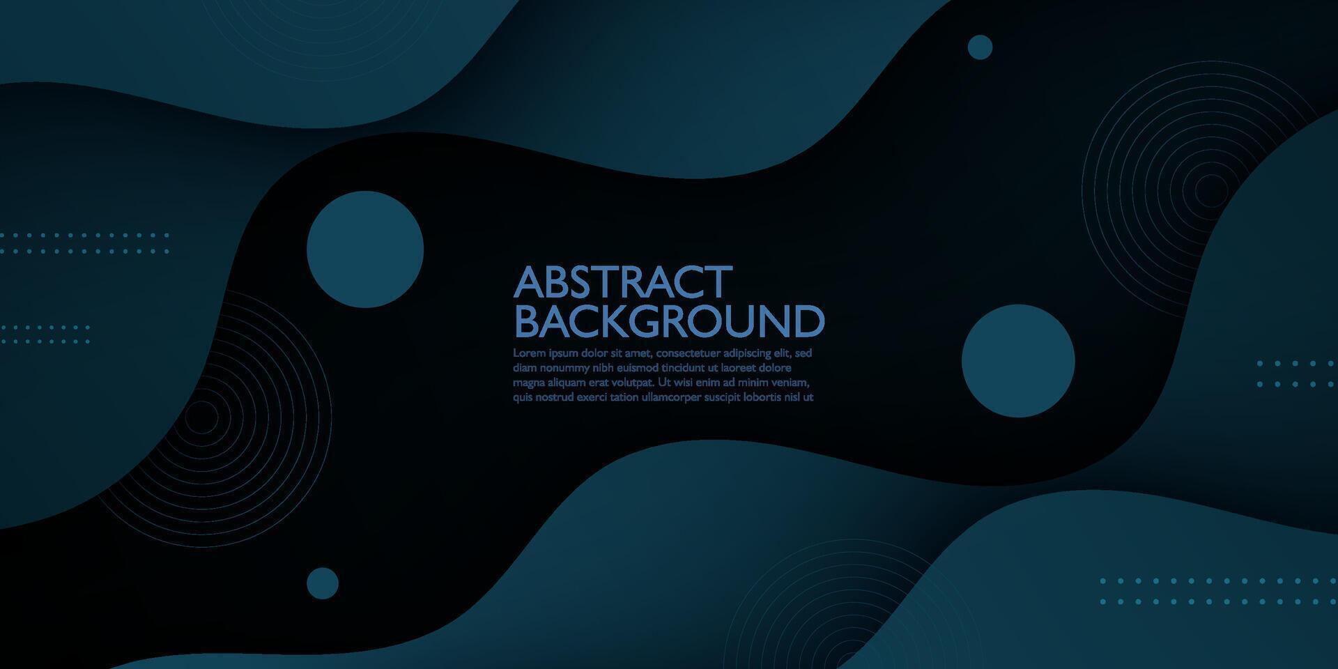 Dark blue geometric business banner design. creative banner design with wave shapes and lines for template. Simple horizontal banner. Eps10 vector