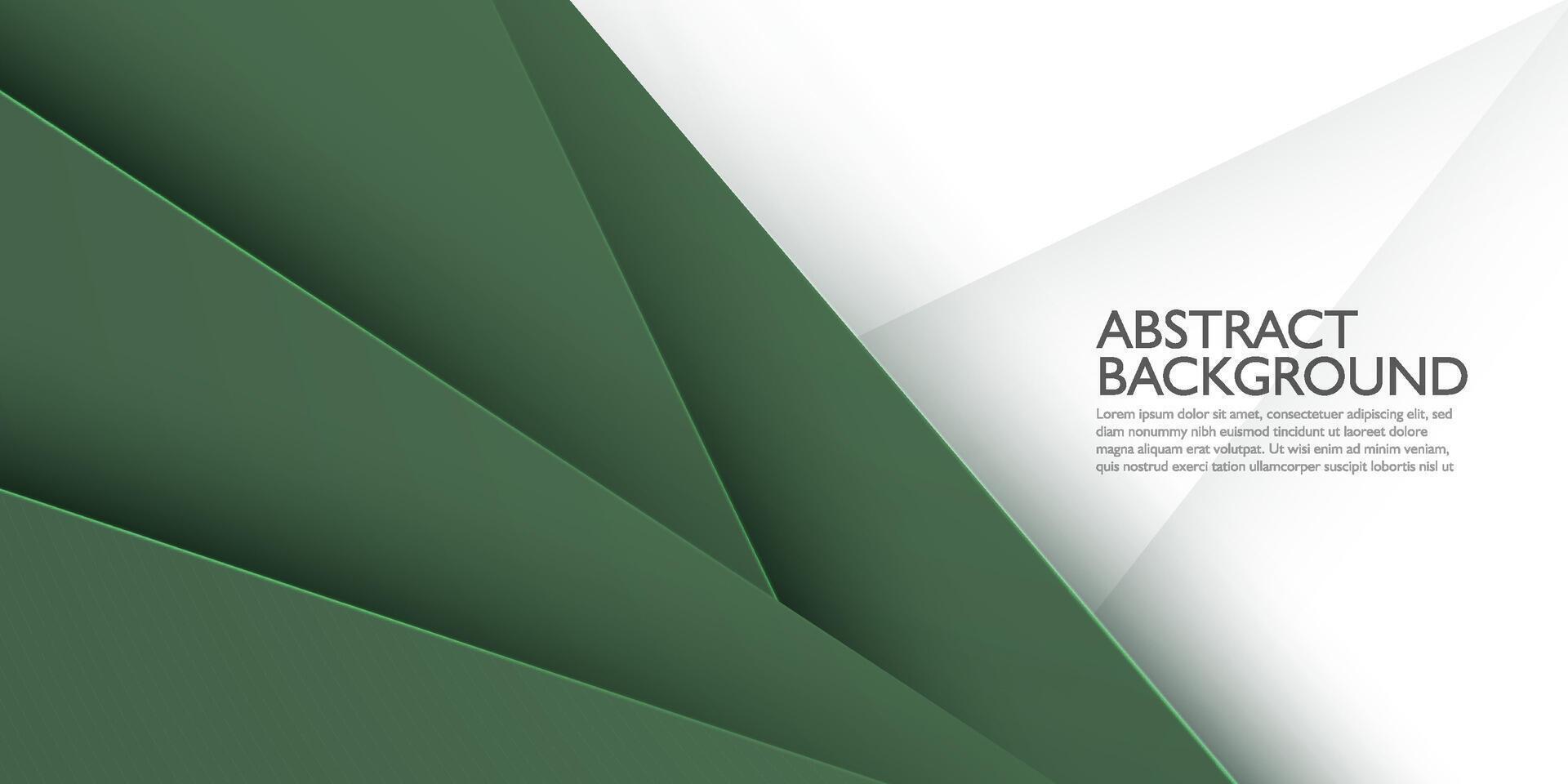 Futuristic abstract green and white. Triangle on bright white color geometric design. Modern overlap papercut background illustration. Eps10 vector