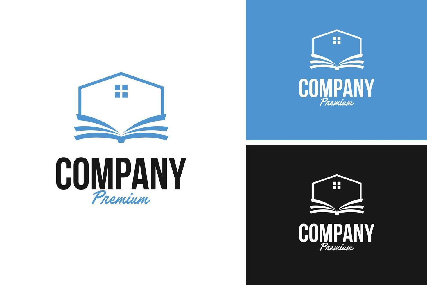 Book house logo design illustration template idea vector