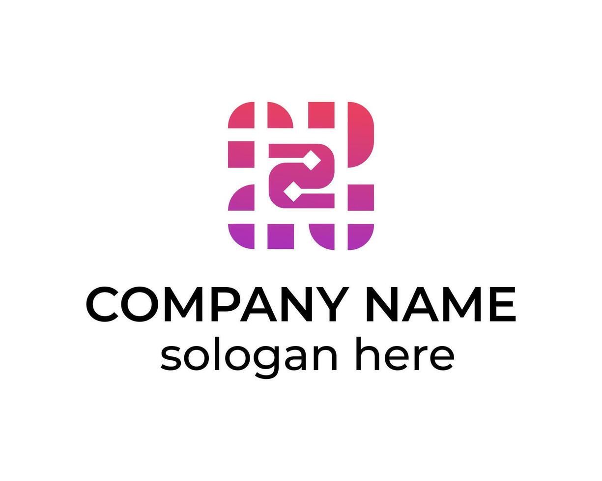 Modern creative Z technology logo design vector