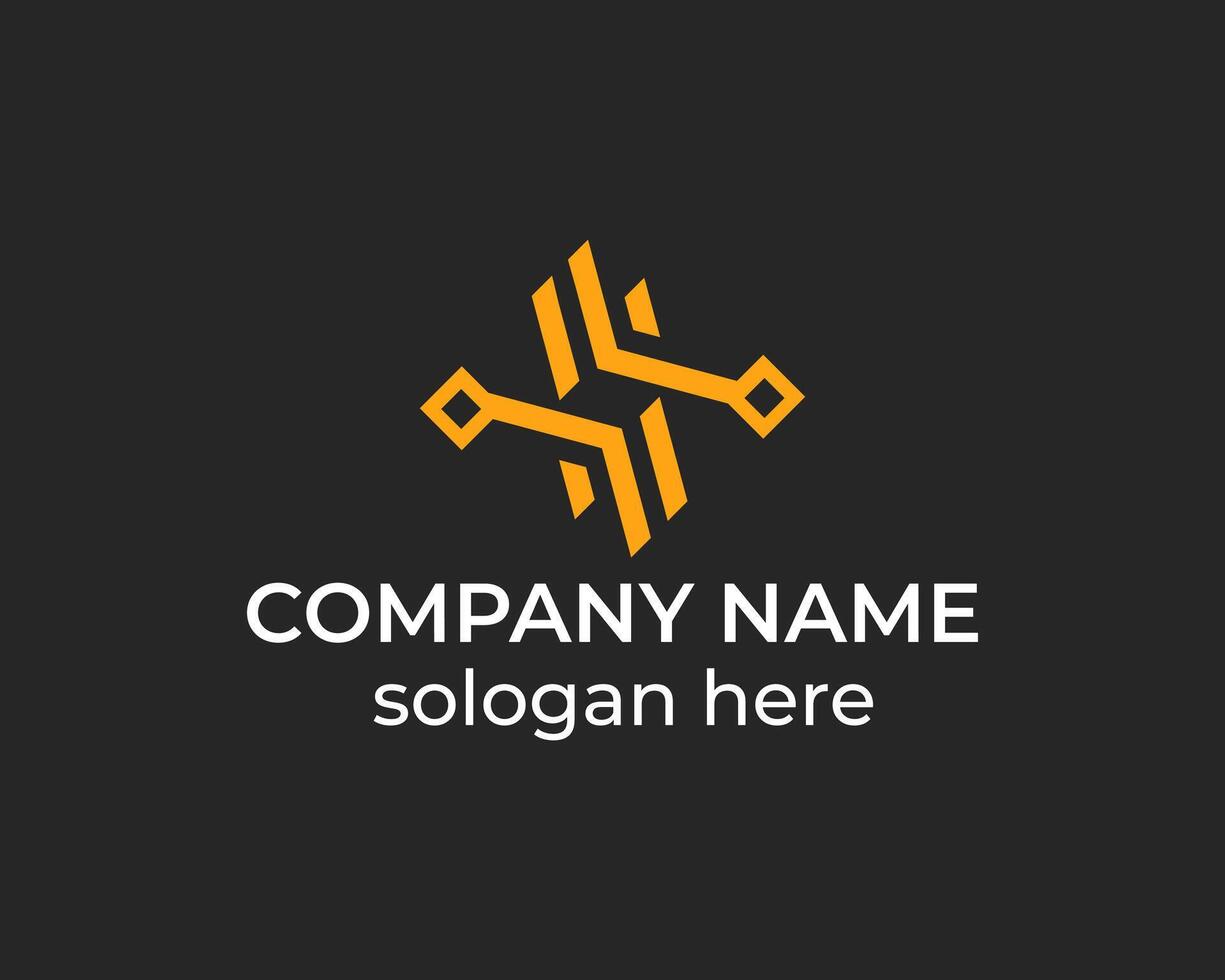 Creative H tech and technology logo design vector