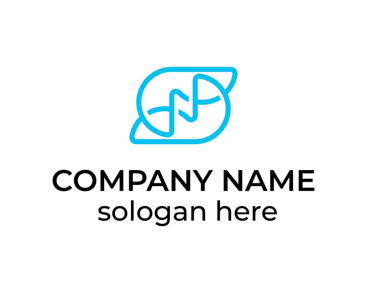Letter SW link icon logo design vector