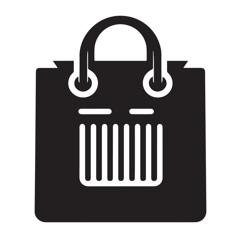 Shopping bag silhouette vector
