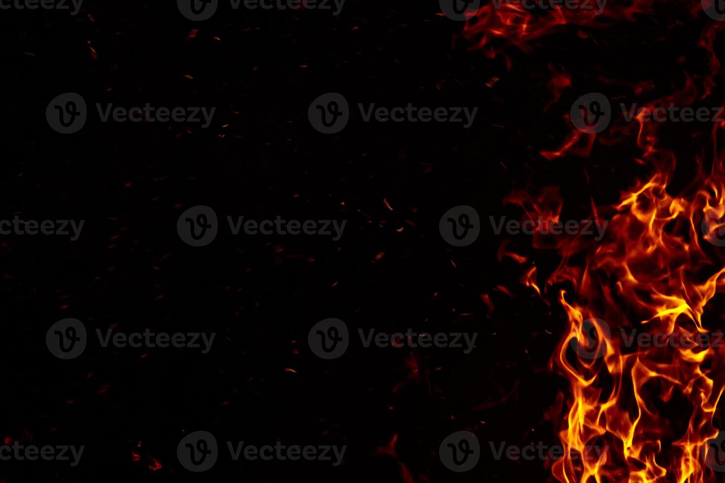 The movement of the flames in the dark photo