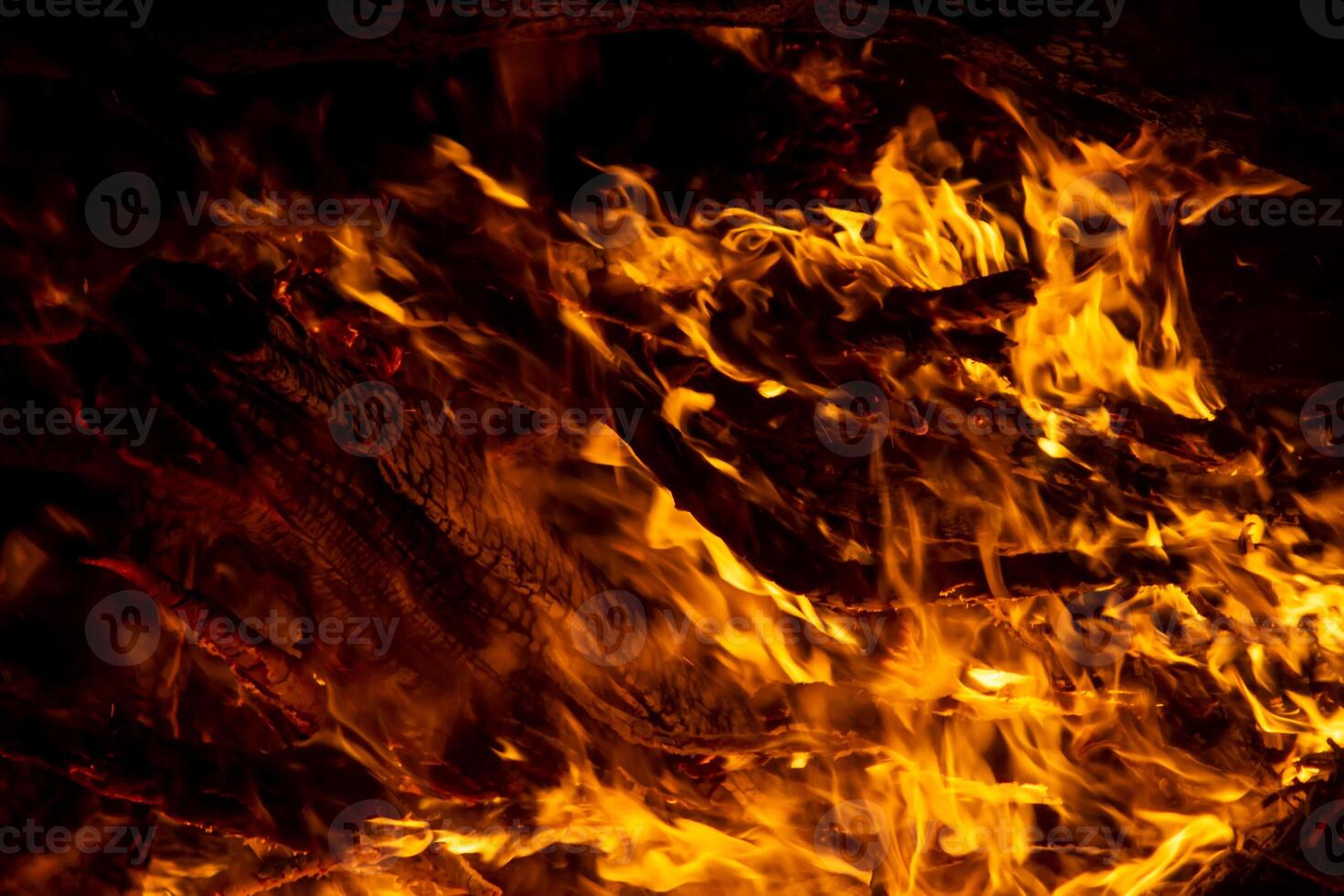 Close up The movement of the flames. photo