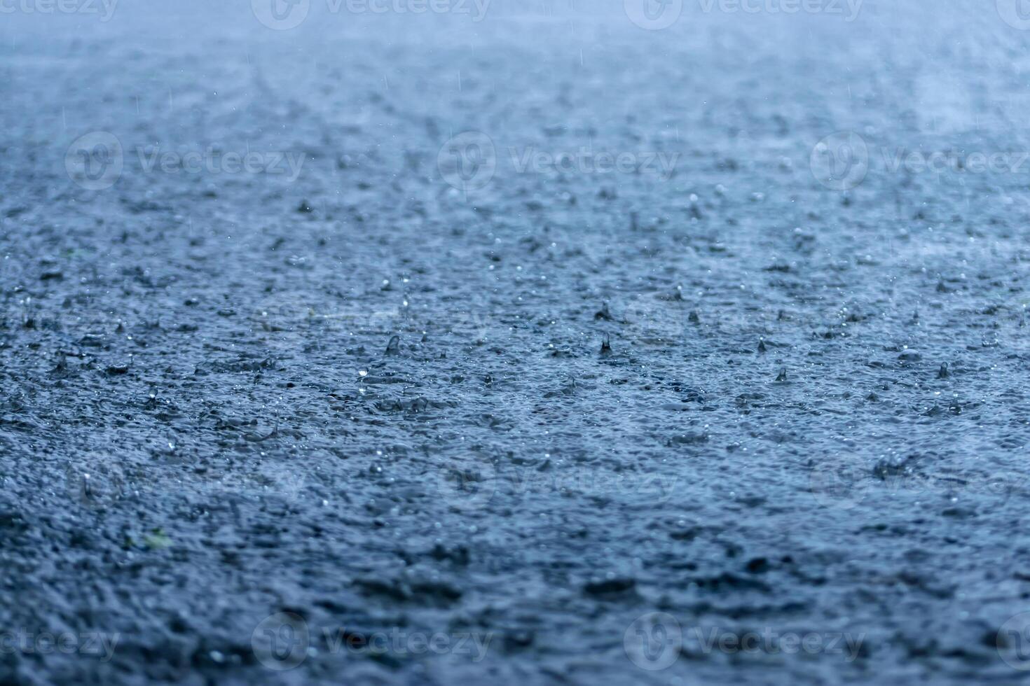 Rain fall on the ground in rains season. photo