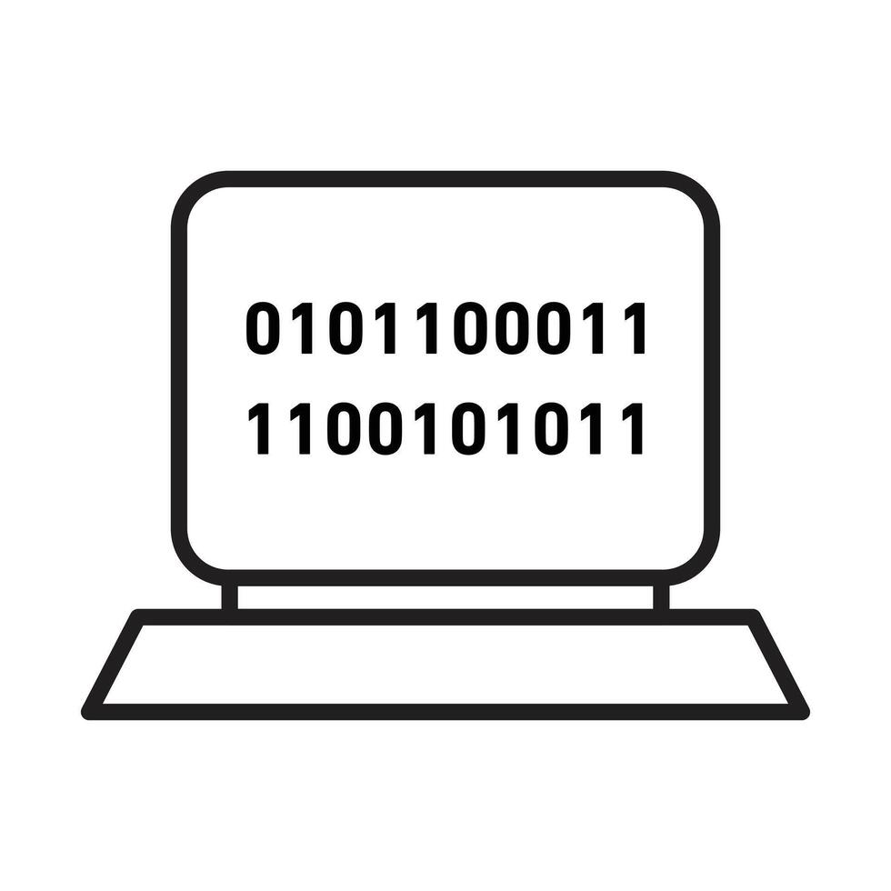 Binary Code Icon Ideal for Programming and Computer Science Illustrations vector