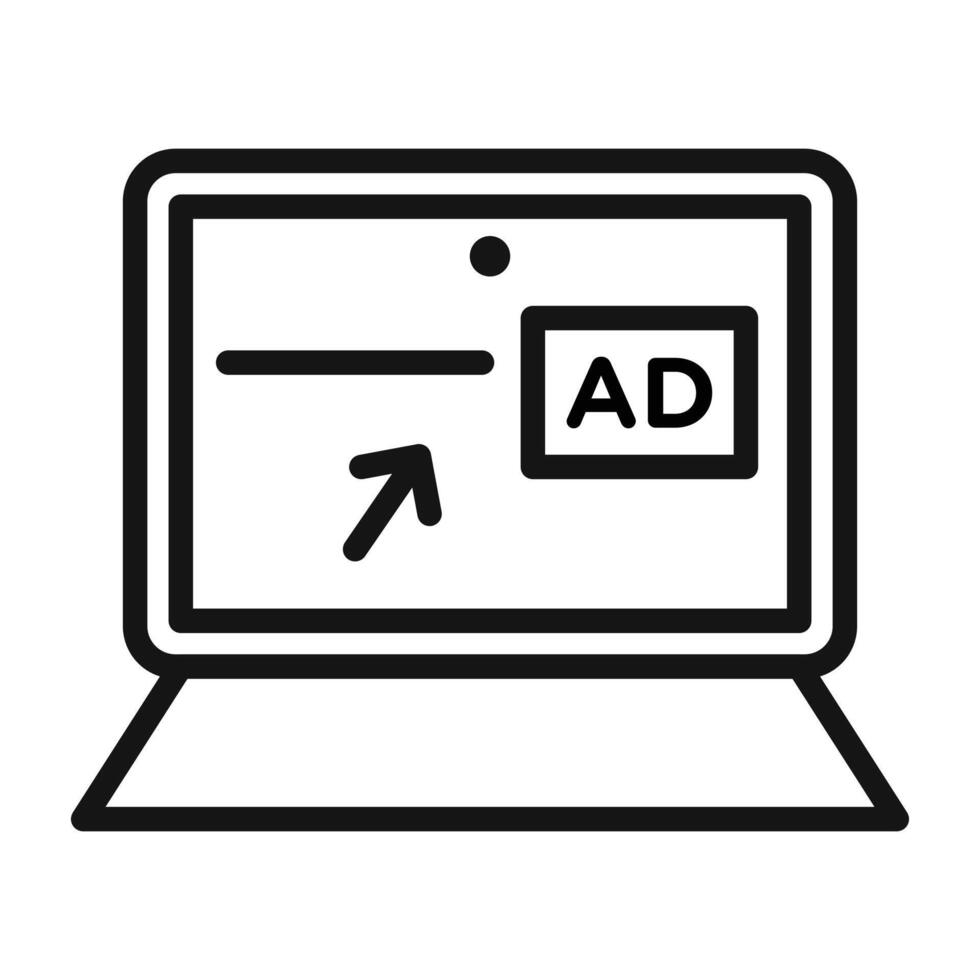 Digital Advertisement Icon for Marketing Campaigns vector
