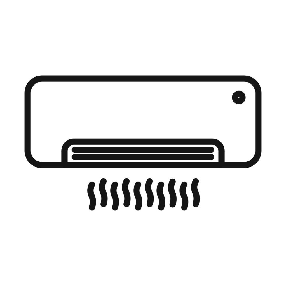 Energy-Efficient Air Conditioner Icon for Smart Homes vector