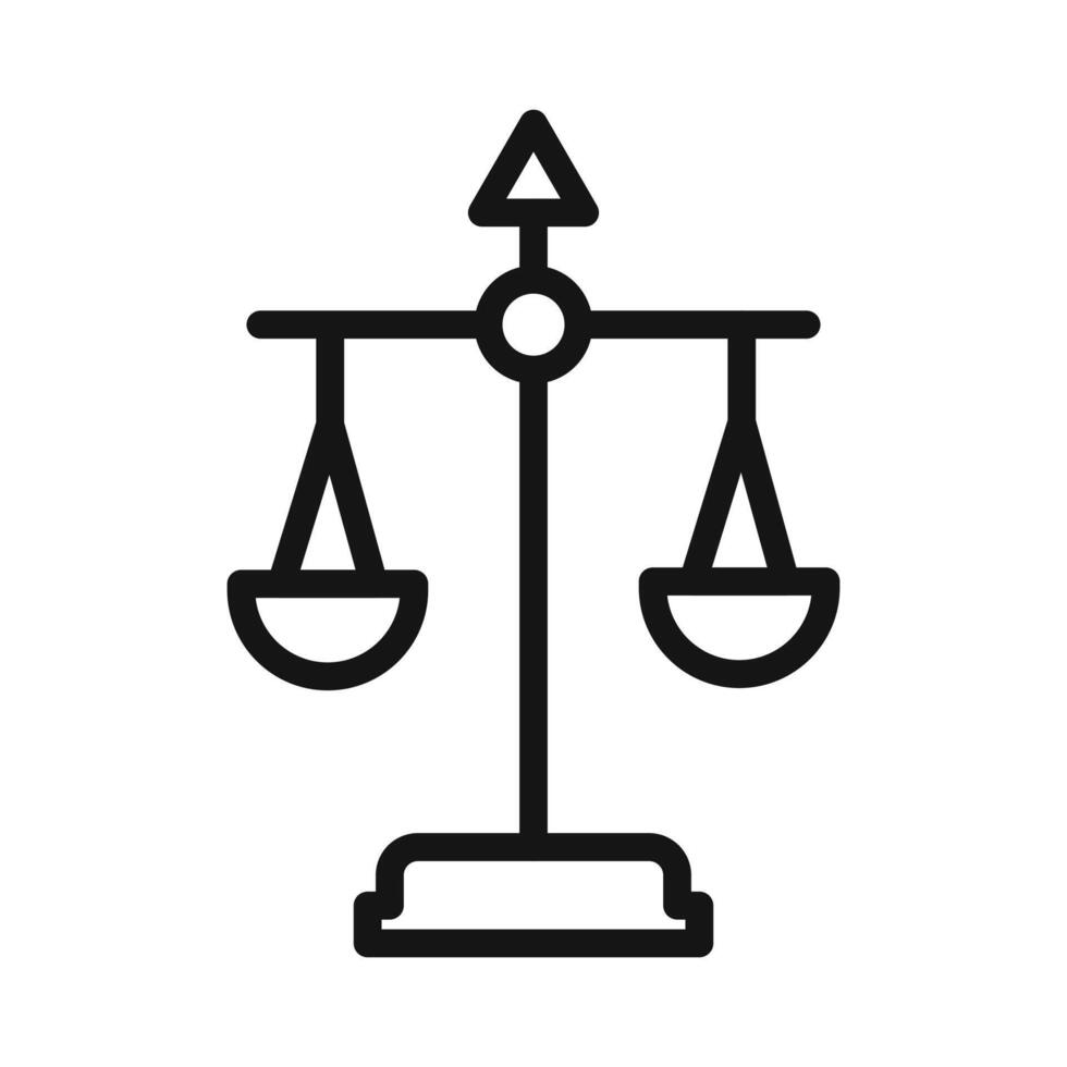 Justice and Equality Balance Scale Icon for Legal and Ethical Representation vector
