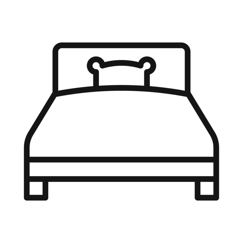 Bed Icon Perfect for Rest and Relaxation Themes vector