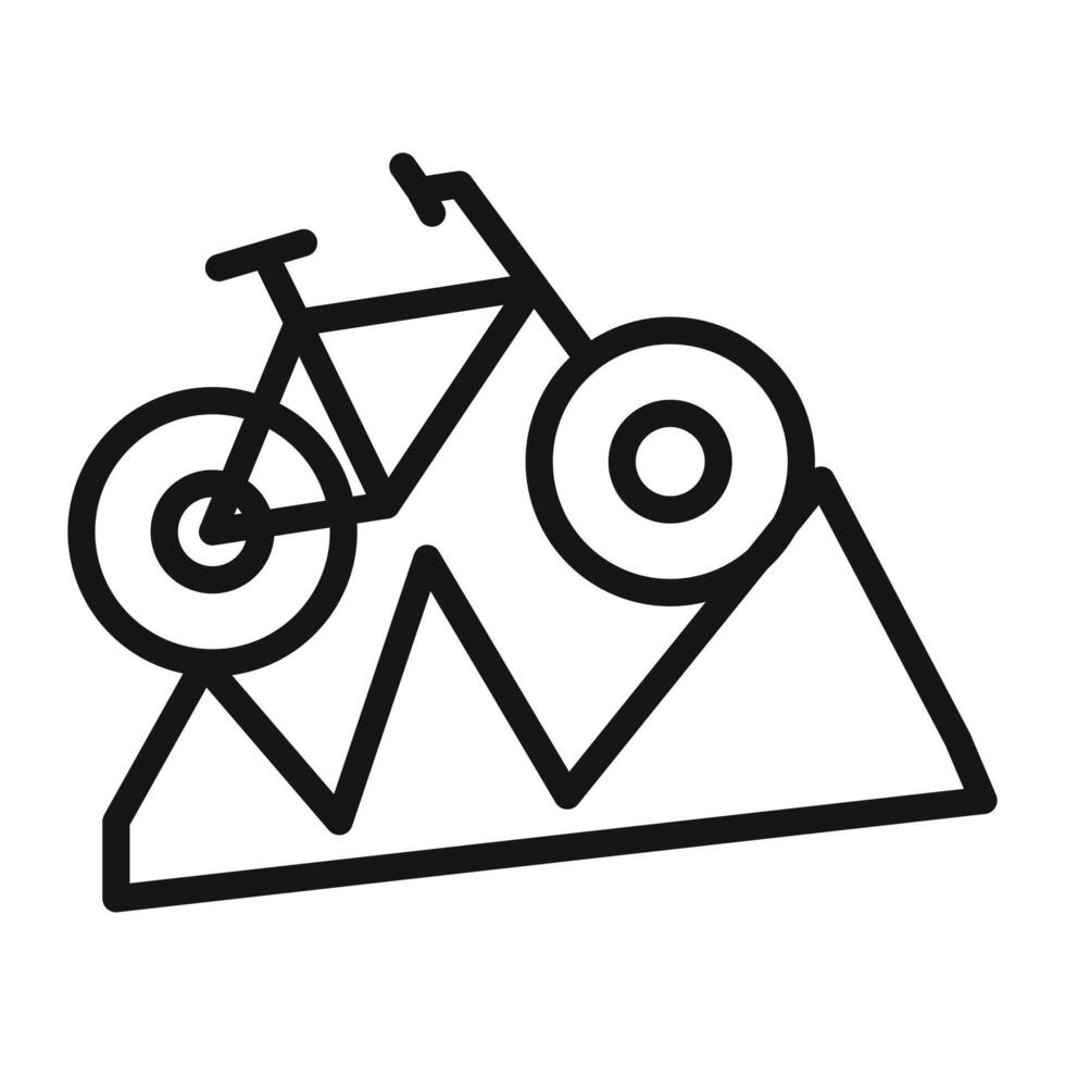 Mountain Biker Icon Ideal for Cycling Enthusiasts vector