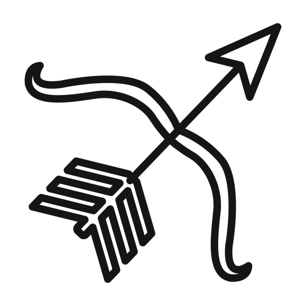 Bow Arrow Icon Pack Archery Gear Illustrations for Target Practice and Hunting vector