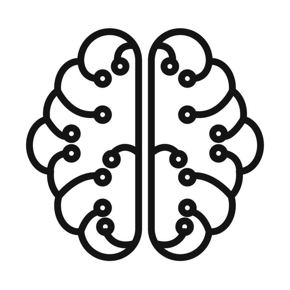 Neural Circuit Icon for Brain Activity Studies vector