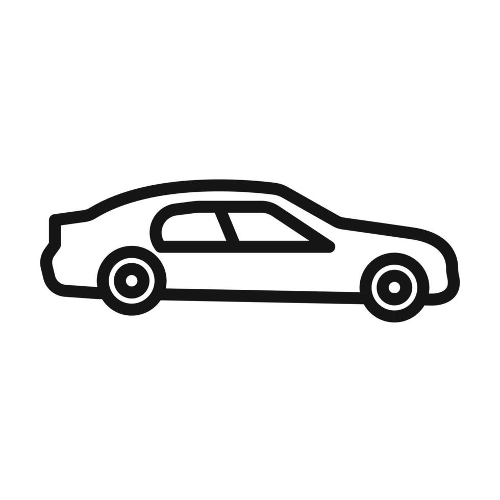 Side View Car Icon Ideal for Automotive and Transportation vector